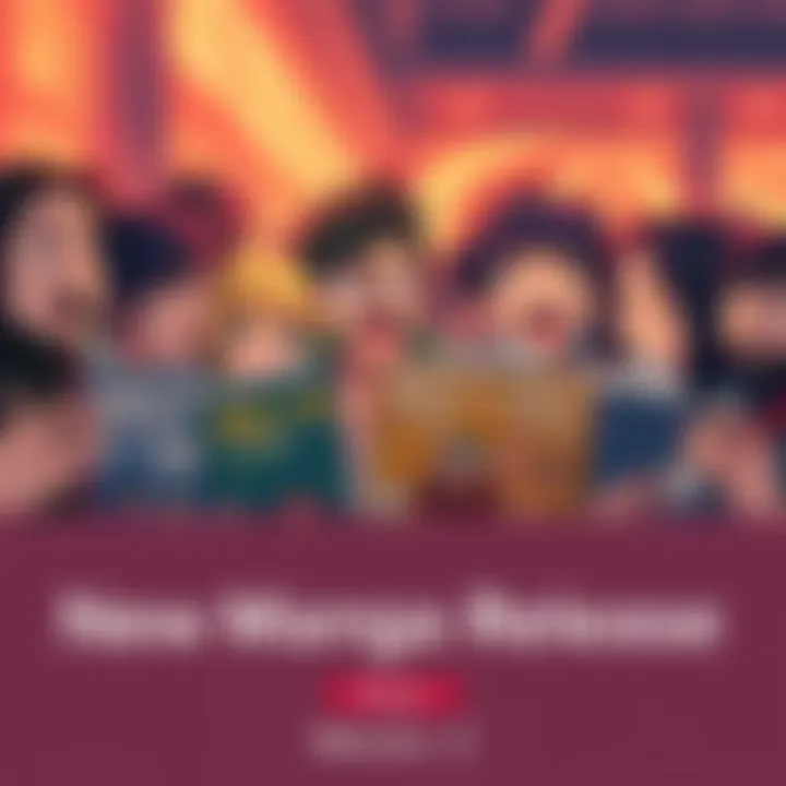 A group of manga fans eagerly discussing the new release 'HOLY F*CK' with manga books in hand and animated expressions.