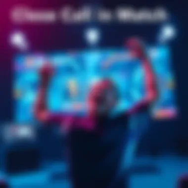 Player cheering in front of a gaming screen showing a timer running out, expressing joy after a narrow victory