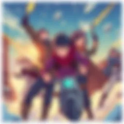 Characters experiencing thrilling adventures in Chapter 186 of Every Day Is a Holiday