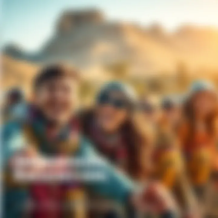 A group of people enjoying an outdoor adventure, smiling and engaging in activities that spark joy and excitement.