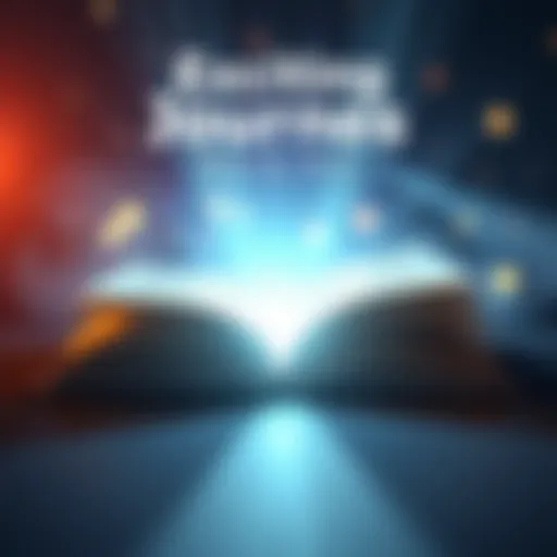 An open book with a bright light shining from its pages, symbolizing new stories and adventures ahead.