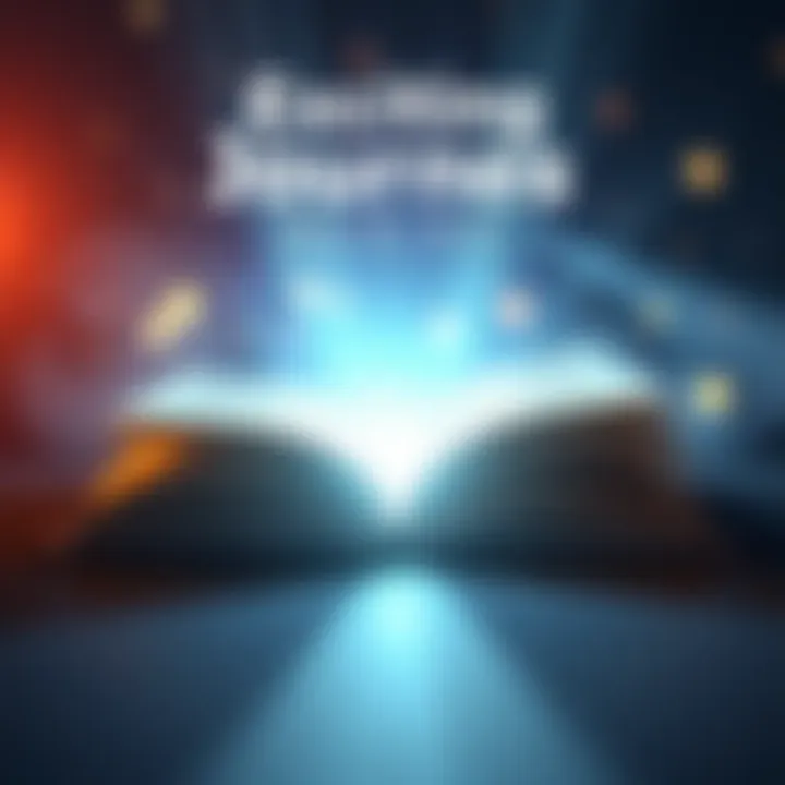 An open book with a bright light shining from its pages, symbolizing new stories and adventures ahead.