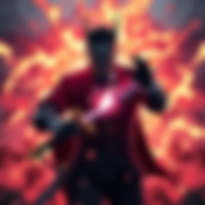 The Executioner's Sword strikes Sukuna but has no effect, with a dramatic clash of energy in the background