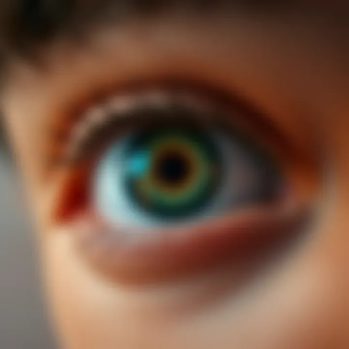 An animated GIF featuring an eye that shifts emotions, symbolizing the connection between perception and truth in Laem Chabang's Lyin' Eyes.