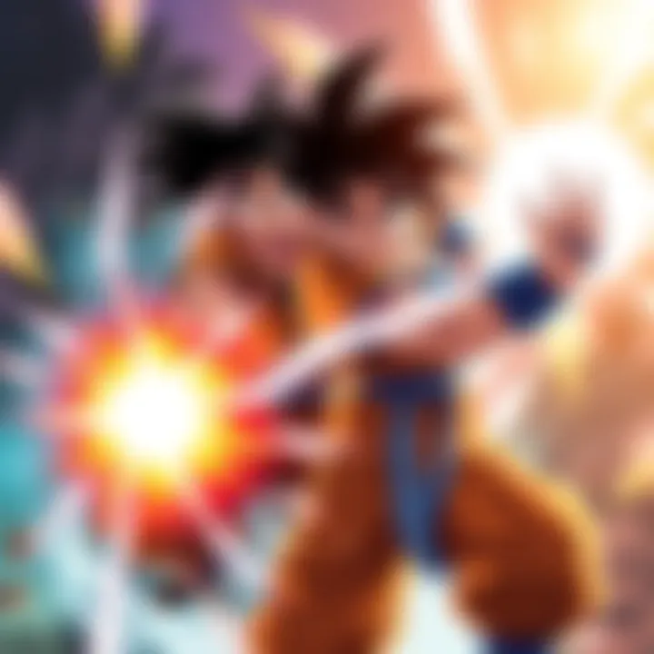EZA LR Kai Goku showcasing his power alongside LR PHY Ultimate Gohan in an intense battle scene