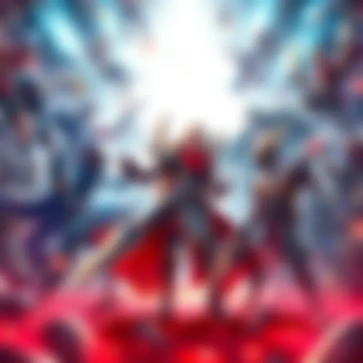 A vibrant display of various free-to-play game characters ready for battle, showcasing their unique abilities and designs.