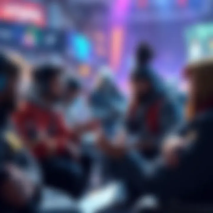 A group of free-to-play players discussing strategies for managing in-game stones wisely, with focus on saving for major events and banners.