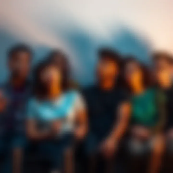 A group of diverse people sitting together, looking thoughtfully at a blank wall, symbolizing the confrontation of uncomfortable truths.