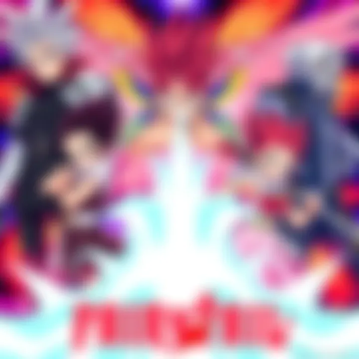 Poster showing characters from Fairy Tail with a focus on the Animax Asia English dub version