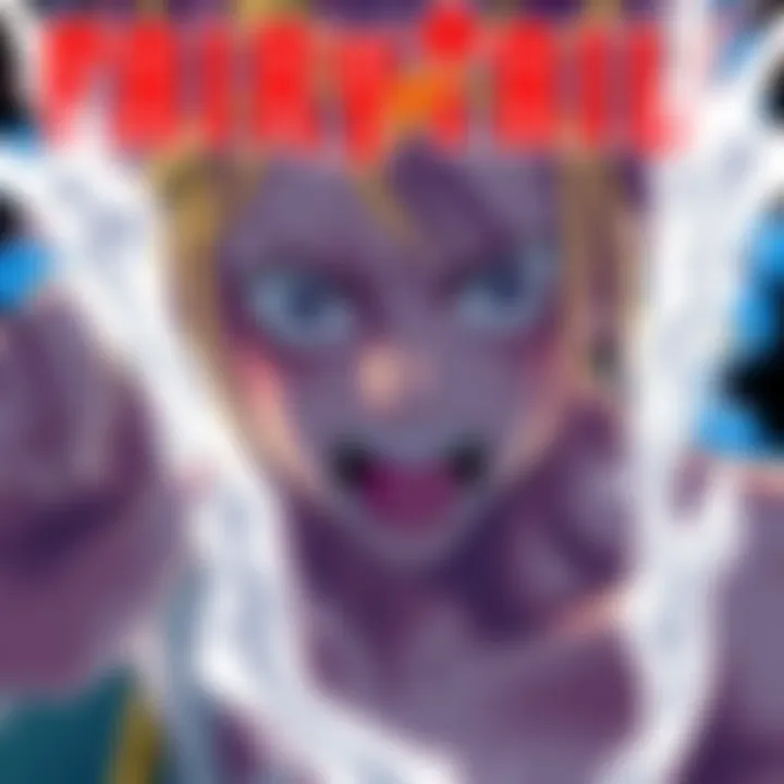 Fairy Tail manga cover shock A dramatic scene from the Fairy Tail manga showing a character in shock, reacting to an unexpected twist in the story.