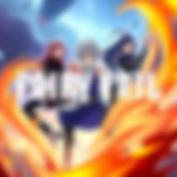 Mirajane, Gajeel, and Juvia in dynamic poses, showcasing their unique abilities and personalities from Fairy Tail.