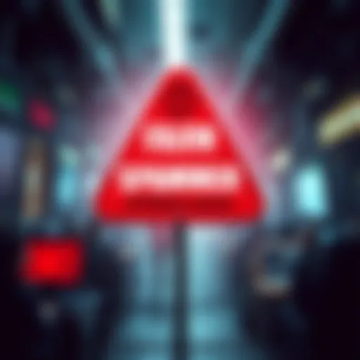 A graphic showing a warning sign with the words 'Fajin Spammer Strikes Again' surrounded by chaotic online forums and user boards