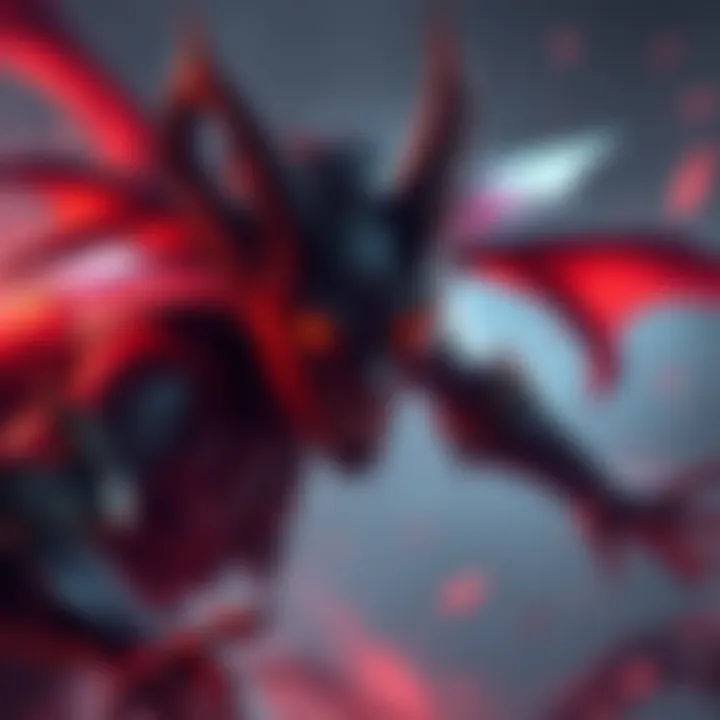 An illustration of the Falling Devil, showcasing her striking features and design elements that reflect cultural significance.