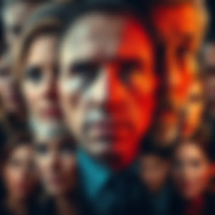 Familiar Faces in Media A collage of various well-known faces from television and film, showcasing their expressions and styles, reflecting the impact of media exposure on recognition.