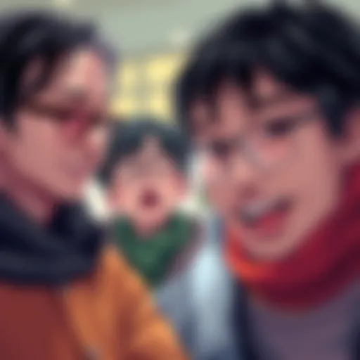 A humorous scene featuring a family member with glasses, perfect for meme-making.