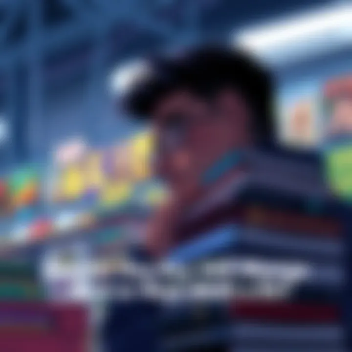 A fan looks thoughtfully at a stack of SBR Manga books, weighing the decision to buy now or wait.