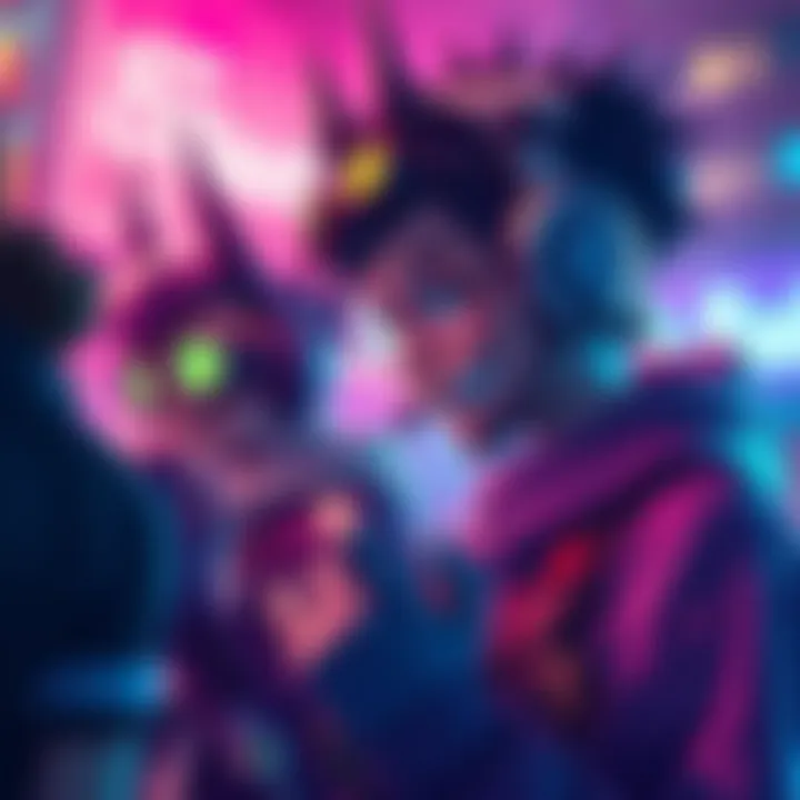 Colorful fan art portraying characters and themes related to Arnolone syndrome, showcasing creativity and awareness.
