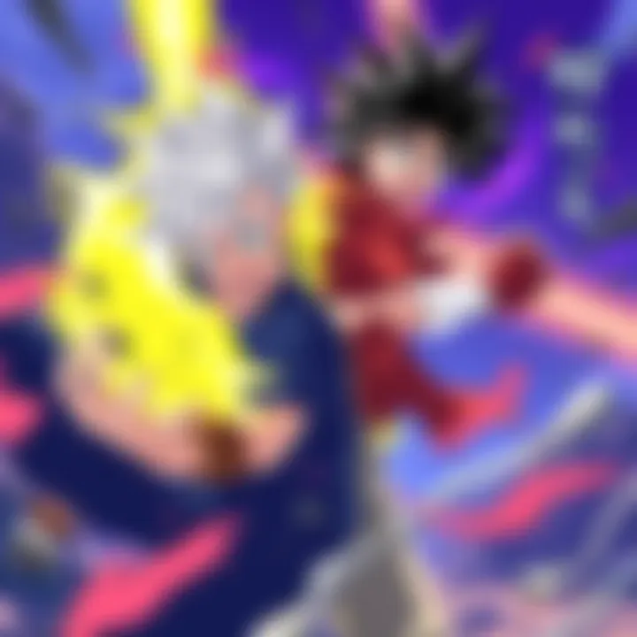 Vibrant fan art featuring Gon and Killua in action, showcasing their unique styles and expressions
