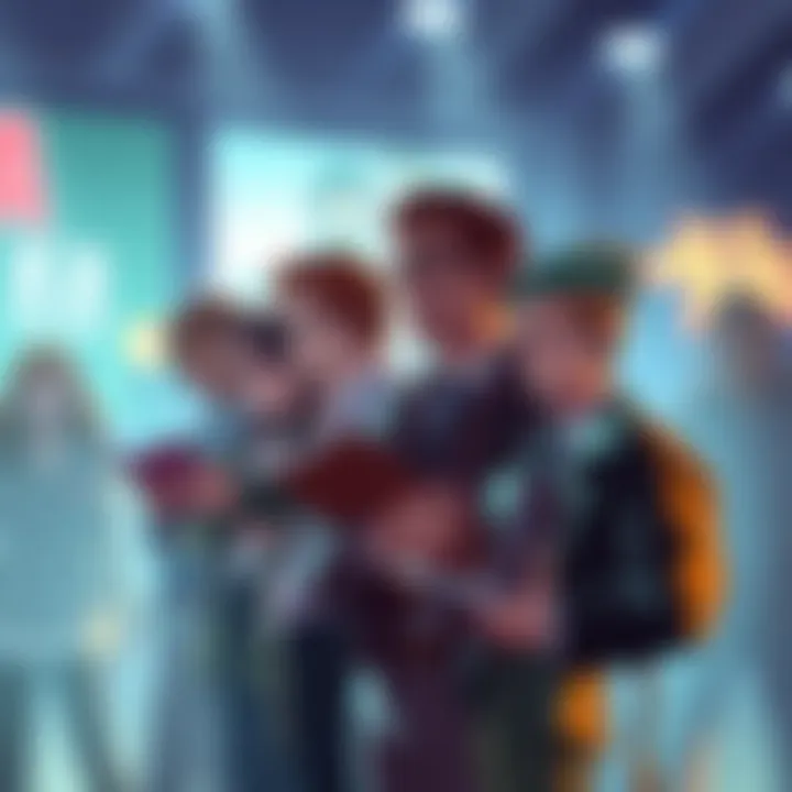 Group of fan fiction writers promoting their stories to industry leaders at CRWBY and VIZ Media