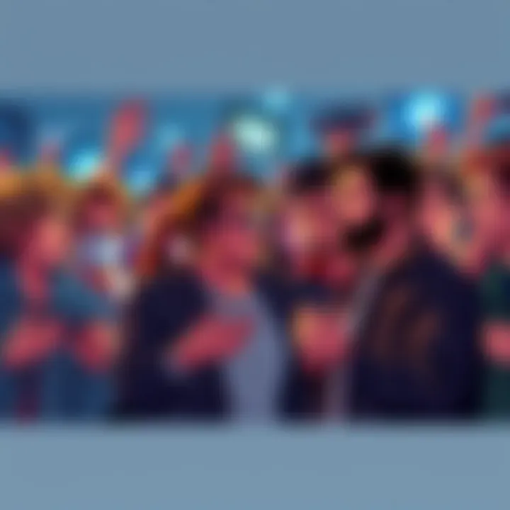 A group of fans discussing and debating about Todo, showing mixed emotions of support and criticism, with social media posts in the background.