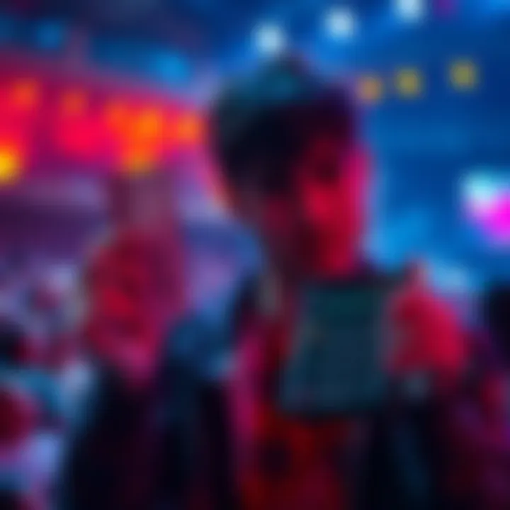 Person holding a concert ticket and calculating expenses A fan looks worried while holding a concert ticket and a calculator, representing financial decision-making about attending a concert.