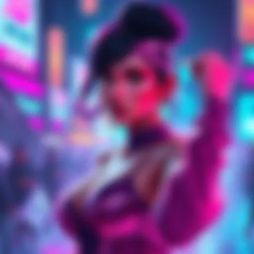 Stunning fanart depicting Nina with vibrant colors and dynamic pose