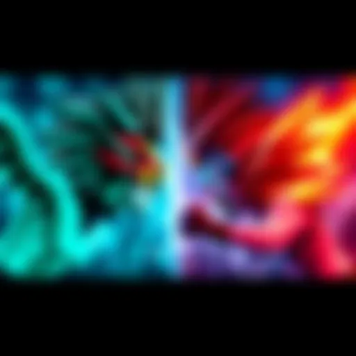 A graphic showing two fandoms clashing, with Shankstards on one side and Mihawk fans on the other, symbolizing their intense rivalry.