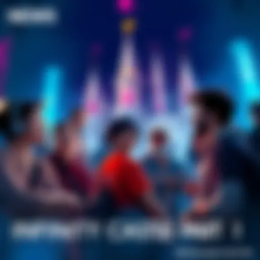 Group of excited fans discussing and sharing thoughts about Infinity Castle Part 1 release