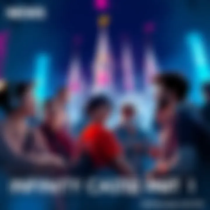 Group of excited fans discussing and sharing thoughts about Infinity Castle Part 1 release