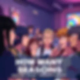 Fans Discuss Anime Seasons Group of anime fans talking excitedly about the number of seasons for their favorite series