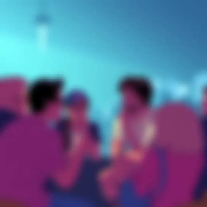 A group of fans engaging in a discussion about the latest episode of Stone Ocean, expressing mixed feelings about the show's characters and excitement level.