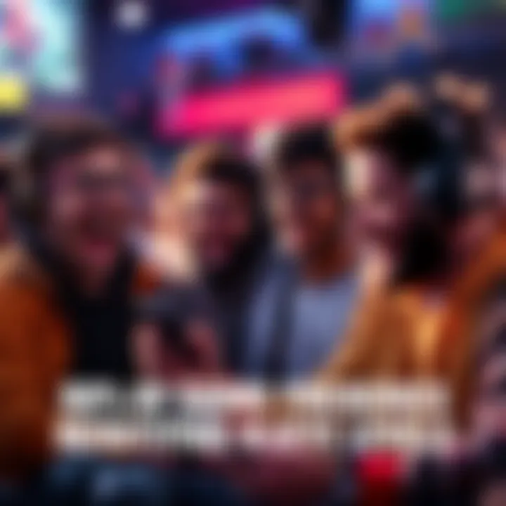 A group of diverse gamers discussing theories about a popular video game, showcasing excitement and anticipation.