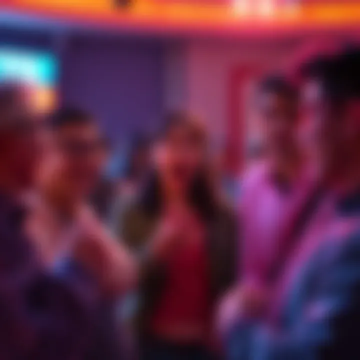 Group of excited fans discussing the newly revealed title for Chapter 342 in an animated conversation