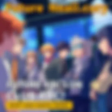 Group of fans sharing their thoughts about a potential club arc in anime, featuring animated characters in a dynamic scene