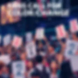 Fans expressing their dissatisfaction with Eiichiro Oda's color scheme through posters and signs at a gathering.