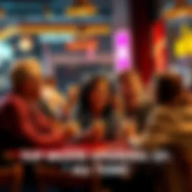 A group of movie fans chatting excitedly about the best movie openings at a café.