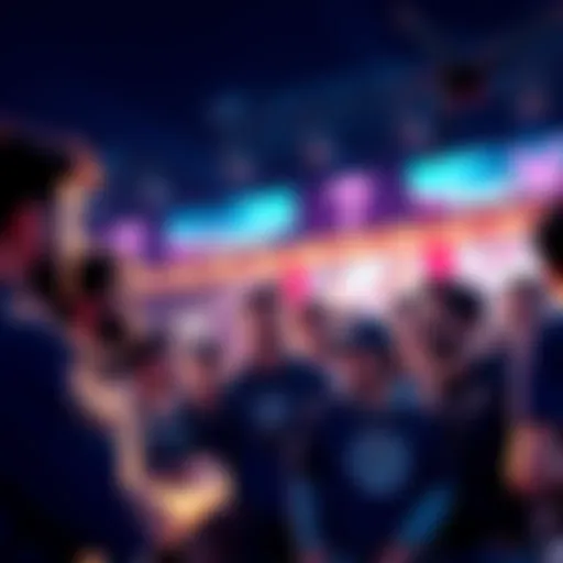 A group of fans animatedly discussing their favorite moments from the Water 7 saga