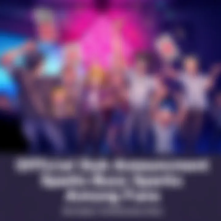 Group of fans celebrating the announcement of a new official dub, holding posters and cheering