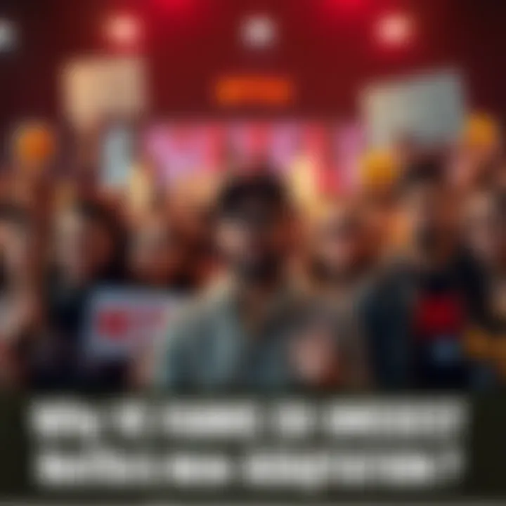 Group of fans expressing disappointment over Netflix's adaptation with signs and emojis