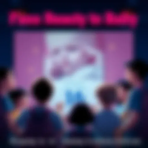 A group of fans discussing and expressing concern about Baby not returning, with a large poster of Baby in the background and a calendar showing the date 16 highlighted.