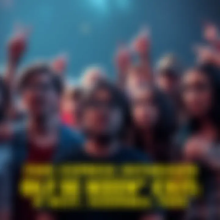 Fans reacting to character exit A group of upset fans expressing their feelings about a character's exit from a show, showing frustration and sadness.