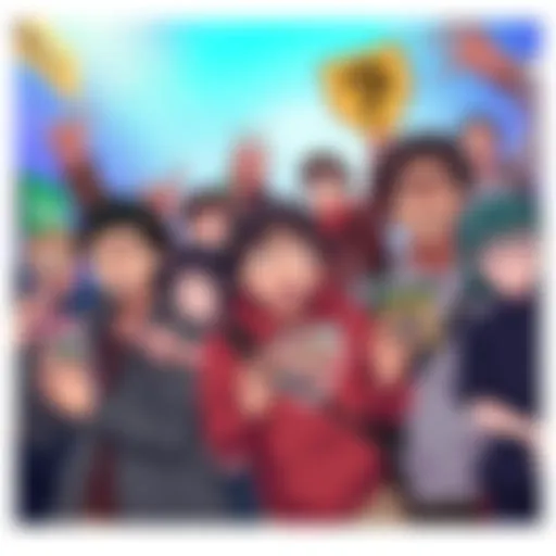 Group of fans expressing frustration over the delay of Golden Kamuy's final chapters, with some holding manga volumes and others displaying signs of disappointment.