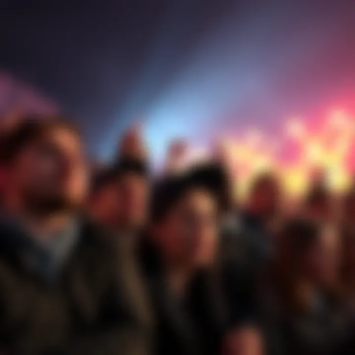 A group of fans expressing their emotions after significant events, showing a range of reactions like sadness and shock.