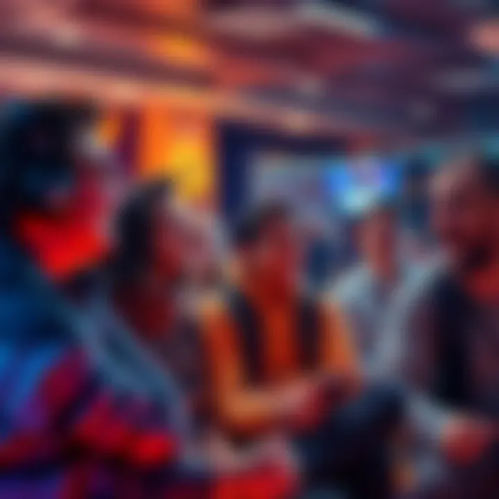 Fans Waiting for Episode 2 A group of excited fans discussing eagerly about the upcoming Episode 2 release in a casual setting