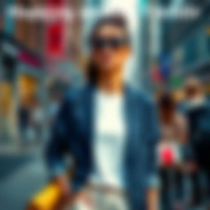A stylish model wearing the latest fashion trends on a city street