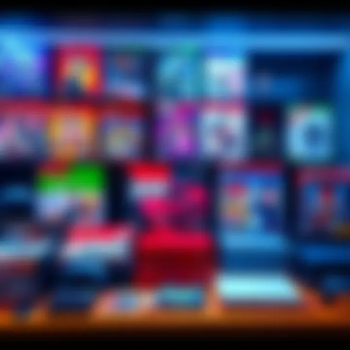 A display of various video game boxes and consoles that represent popular games, showcasing the favorites of Branch 101.