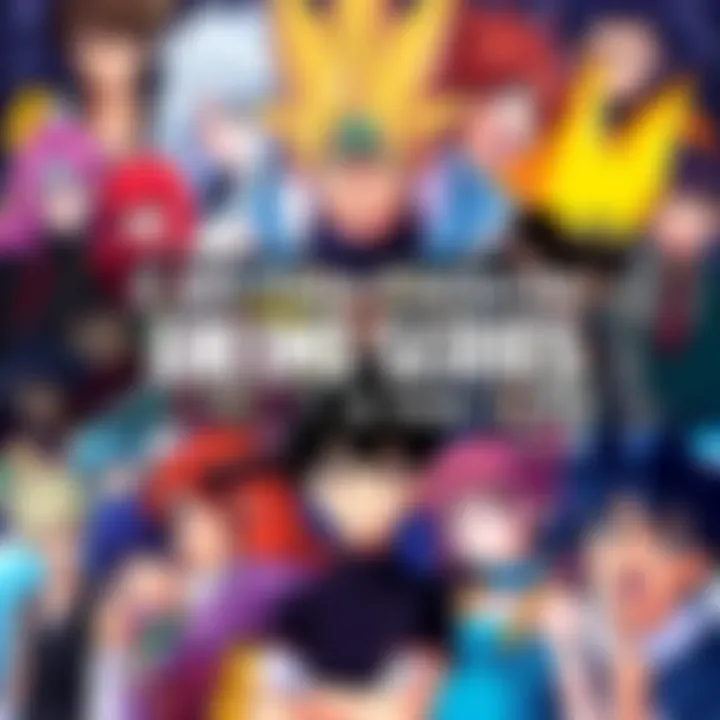 Favorite Anime Series Colorful collage of popular anime characters representing top fan favorite series
