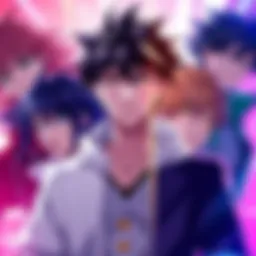 A collection of popular male characters from anime, showcasing their unique traits and styles.