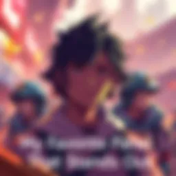 A character from the series stands out in a vibrant scene, showcasing strong emotions and artistic style.