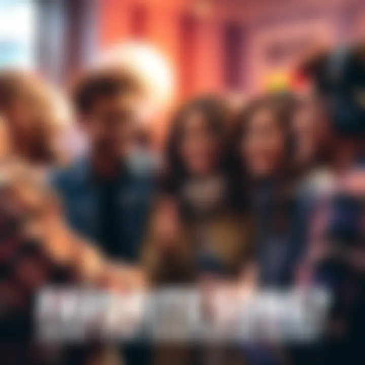 A group of people sharing their favorite songs together, smiling and enjoying music